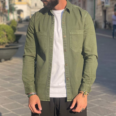 Giacca di jeans verde 3.0 - FLAG STORE